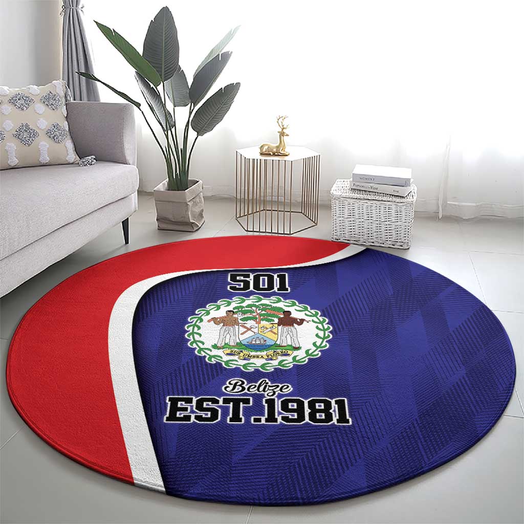 Belize Independence Day Round Carpet Since 1981 September 21 - Wonder Print Shop