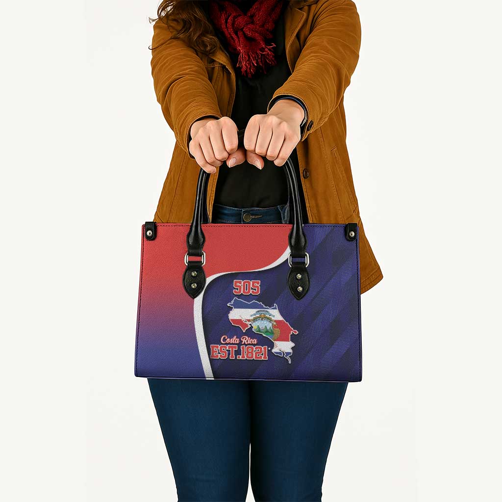 Costa Rica Independence Day Leather Bag Since 1821 September 15 - Wonder Print Shop