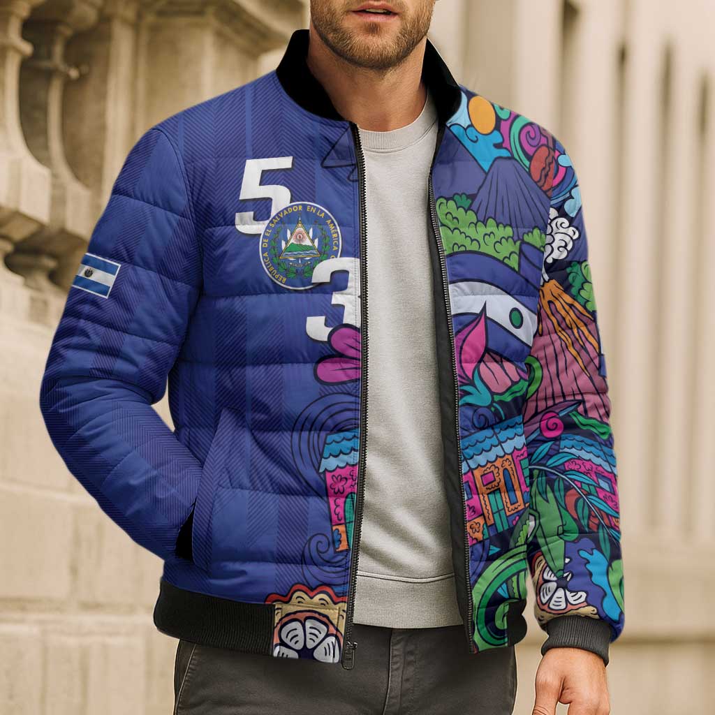 El Salvador Bomber Puffer Jacket Beauty Local Inspired - Wonder Print Shop