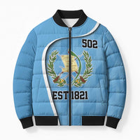 Guatemala Independence Day Bomber Puffer Jacket Since 1821 September 15 - Wonder Print Shop