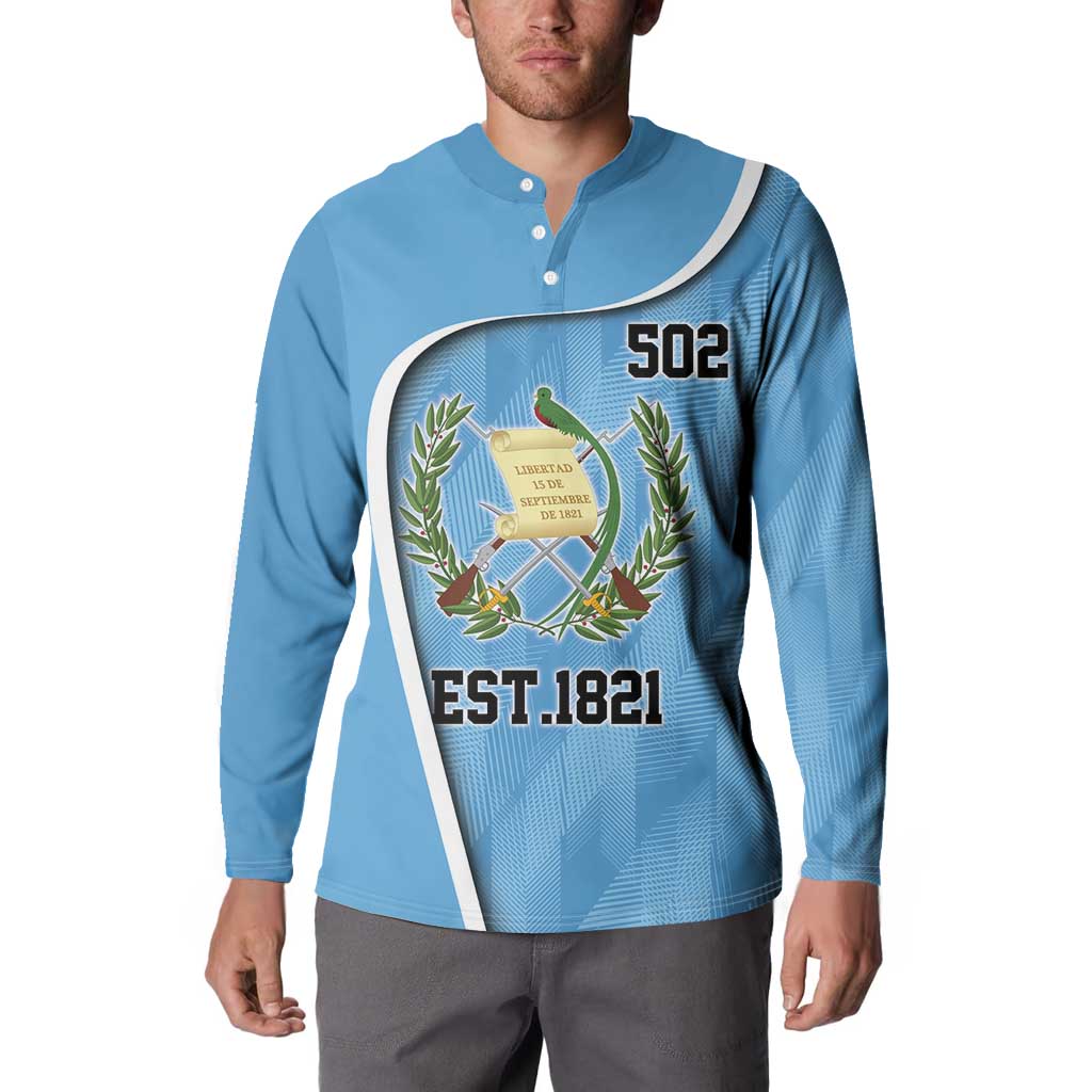 Guatemala Independence Day Button Sweatshirt Since 1821 September 15 - Wonder Print Shop