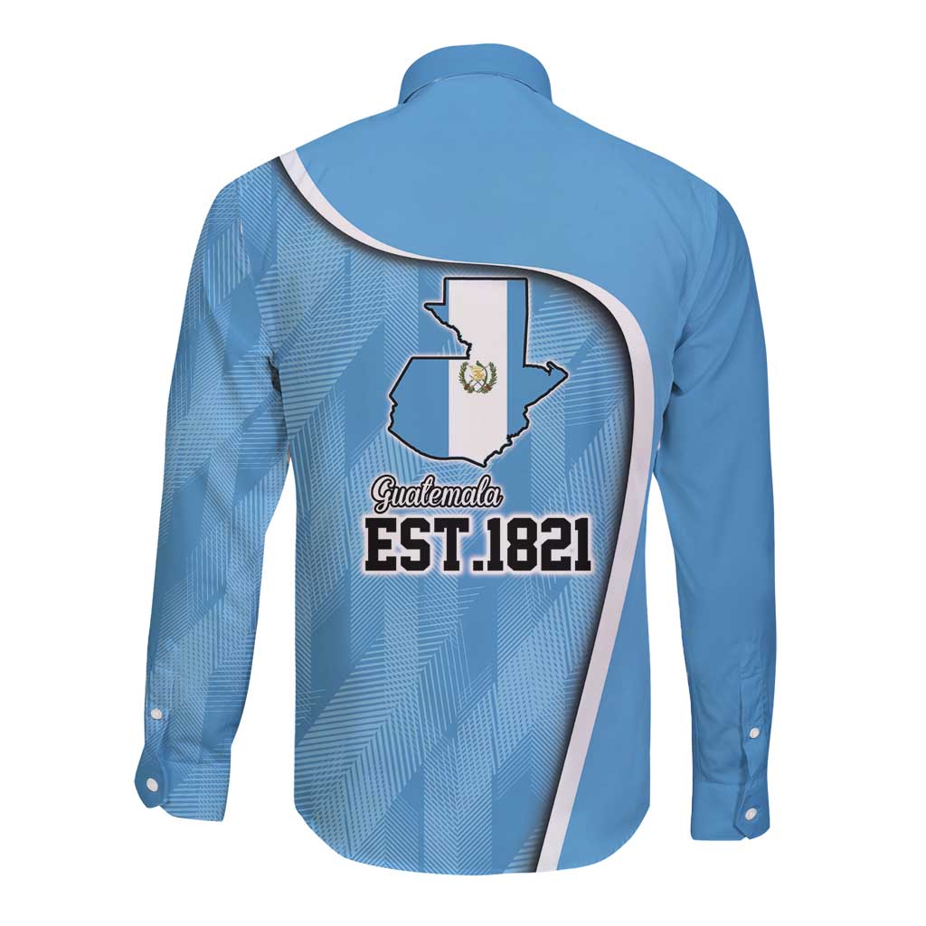 Guatemala Independence Day Long Sleeve Button Shirt Since 1821 September 15 - Wonder Print Shop