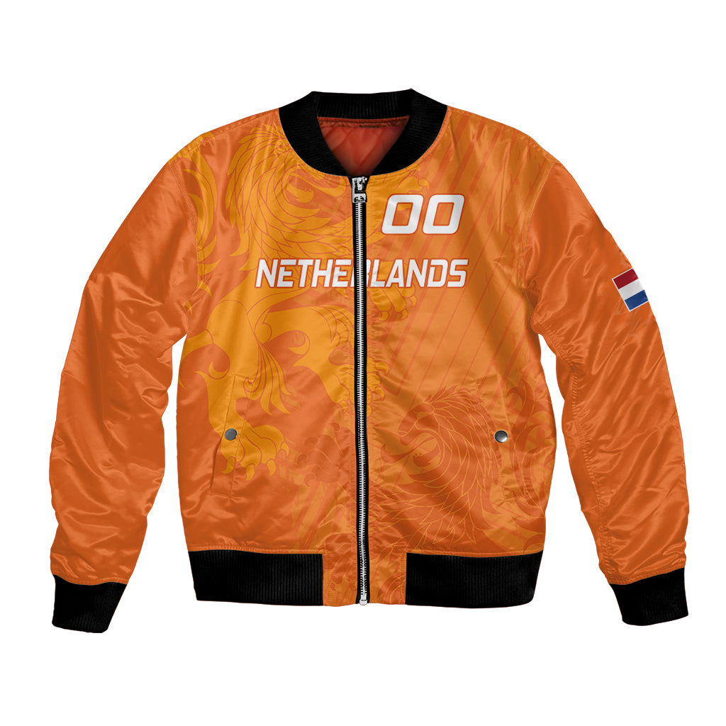 Custom Netherlands Soccer Bomber Jacket Nederlands Vrouwenvoetbalelftal Go World Cup 2023 LT9 - Wonder Print Shop