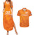 Custom Netherlands Soccer Couples Matching Summer Maxi Dress and Hawaiian Shirt Nederlands Vrouwenvoetbalelftal Go World Cup 2023 LT9 - Wonder Print Shop