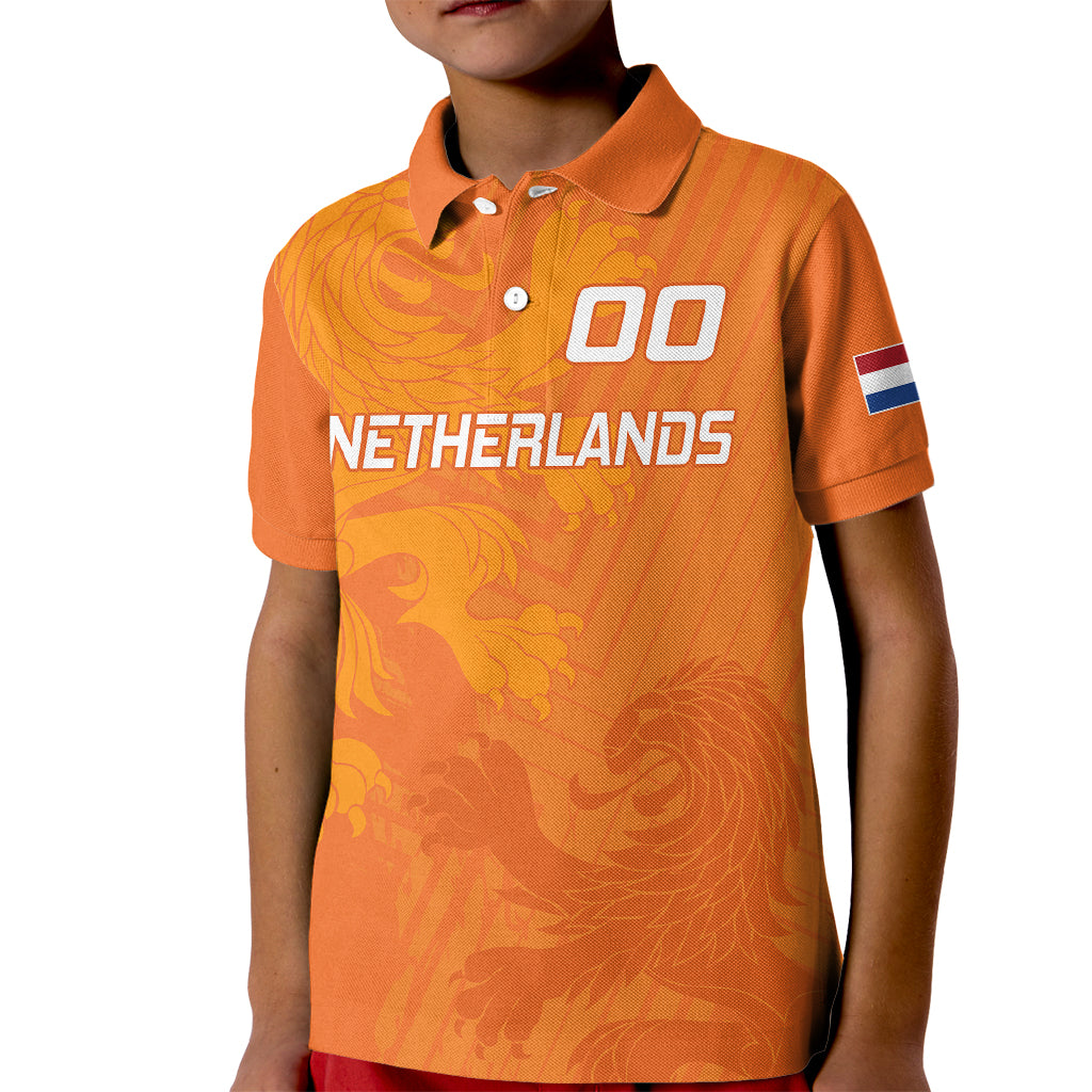 Custom Netherlands Soccer Kid Polo Shirt Nederlands Vrouwenvoetbalelftal Go World Cup 2023 - Wonder Print Shop