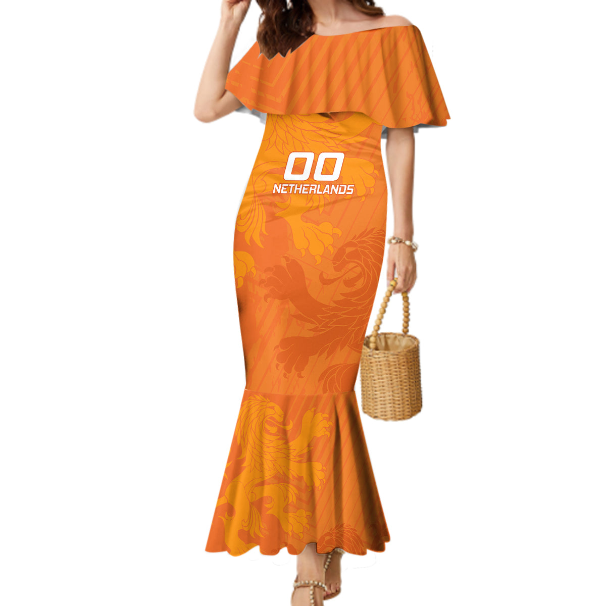 Custom Netherlands Soccer Mermaid Dress Nederlands Vrouwenvoetbalelftal Go World Cup 2023 - Wonder Print Shop