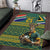 Custom South Africa Rugby Bokke Mascot Area Rug With Flag Style LT9 - Wonder Print Shop