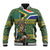 Custom South Africa Rugby Bokke Mascot Baseball Jacket With Flag Style LT9 - Wonder Print Shop