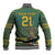 Custom South Africa Rugby Bokke Mascot Baseball Jacket With Flag Style LT9 - Wonder Print Shop