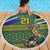 Custom South Africa Rugby Bokke Mascot Beach Blanket With Flag Style LT9 - Wonder Print Shop