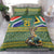 Custom South Africa Rugby Bokke Mascot Bedding Set With Flag Style LT9 - Wonder Print Shop