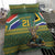 Custom South Africa Rugby Bokke Mascot Bedding Set With Flag Style LT9 - Wonder Print Shop