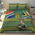 Custom South Africa Rugby Bokke Mascot Bedding Set With Flag Style LT9 - Wonder Print Shop