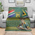 Custom South Africa Rugby Bokke Mascot Blanket With Flag Style