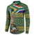 Custom South Africa Rugby Bokke Mascot Button Sweatshirt With Flag Style LT9 - Wonder Print Shop