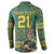 Custom South Africa Rugby Bokke Mascot Button Sweatshirt With Flag Style LT9 - Wonder Print Shop