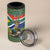 Custom South Africa Rugby Bokke Mascot 4 in 1 Can Cooler Tumbler With Flag Style LT9 - Wonder Print Shop