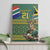 Custom South Africa Rugby Bokke Mascot Canvas Wall Art With Flag Style LT9 - Wonder Print Shop