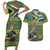 Custom South Africa Rugby Bokke Mascot Couples Matching Short Sleeve Bodycon Dress and Hawaiian Shirt With Flag Style LT9 - Wonder Print Shop