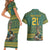 Custom South Africa Rugby Bokke Mascot Couples Matching Short Sleeve Bodycon Dress and Hawaiian Shirt With Flag Style LT9 - Wonder Print Shop