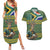 Custom South Africa Rugby Bokke Mascot Couples Matching Summer Maxi Dress and Hawaiian Shirt With Flag Style LT9 - Wonder Print Shop