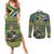 Custom South Africa Rugby Bokke Mascot Couples Matching Summer Maxi Dress and Long Sleeve Button Shirt With Flag Style LT9 - Wonder Print Shop