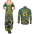 Custom South Africa Rugby Bokke Mascot Couples Matching Summer Maxi Dress and Long Sleeve Button Shirt With Flag Style LT9 - Wonder Print Shop