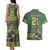 Custom South Africa Rugby Bokke Mascot Couples Matching Tank Maxi Dress and Hawaiian Shirt With Flag Style LT9 - Wonder Print Shop