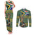 Custom South Africa Rugby Bokke Mascot Couples Matching Tank Maxi Dress and Long Sleeve Button Shirt With Flag Style LT9 - Wonder Print Shop