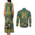 Custom South Africa Rugby Bokke Mascot Couples Matching Tank Maxi Dress and Long Sleeve Button Shirt With Flag Style LT9 - Wonder Print Shop