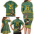 Custom South Africa Rugby Bokke Mascot Family Matching Long Sleeve Bodycon Dress and Hawaiian Shirt With Flag Style LT9 - Wonder Print Shop