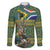 Custom South Africa Rugby Bokke Mascot Family Matching Long Sleeve Bodycon Dress and Hawaiian Shirt With Flag Style LT9 - Wonder Print Shop