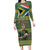 Custom South Africa Rugby Bokke Mascot Family Matching Long Sleeve Bodycon Dress and Hawaiian Shirt With Flag Style LT9 - Wonder Print Shop