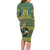 Custom South Africa Rugby Bokke Mascot Family Matching Long Sleeve Bodycon Dress and Hawaiian Shirt With Flag Style LT9 - Wonder Print Shop