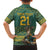 Custom South Africa Rugby Bokke Mascot Family Matching Off The Shoulder Long Sleeve Dress and Hawaiian Shirt With Flag Style - Wonder Print Shop