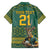 Custom South Africa Rugby Bokke Mascot Family Matching Off The Shoulder Long Sleeve Dress and Hawaiian Shirt With Flag Style - Wonder Print Shop