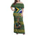 Custom South Africa Rugby Bokke Mascot Family Matching Off Shoulder Maxi Dress and Hawaiian Shirt With Flag Style LT9 - Wonder Print Shop