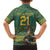 Custom South Africa Rugby Bokke Mascot Hawaiian Shirt With Flag Style - Wonder Print Shop