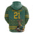 Custom South Africa Rugby Bokke Mascot Hoodie With Flag Style - Wonder Print Shop