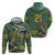 Custom South Africa Rugby Bokke Mascot Hoodie With Flag Style - Wonder Print Shop