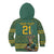 Custom South Africa Rugby Bokke Mascot Kid Hoodie With Flag Style - Wonder Print Shop