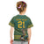 Custom South Africa Rugby Bokke Mascot Kid T Shirt With Flag Style - Wonder Print Shop