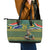 Custom South Africa Rugby Bokke Mascot Leather Tote Bag With Flag Style