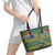 Custom South Africa Rugby Bokke Mascot Leather Tote Bag With Flag Style