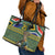 Custom South Africa Rugby Bokke Mascot Leather Tote Bag With Flag Style