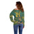 Custom South Africa Rugby Bokke Mascot Off Shoulder Sweater With Flag Style - Wonder Print Shop