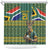 Custom South Africa Rugby Bokke Mascot Shower Curtain With Flag Style