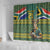 Custom South Africa Rugby Bokke Mascot Shower Curtain With Flag Style