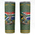 Custom South Africa Rugby Bokke Mascot Skinny Tumbler With Flag Style