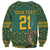 Custom South Africa Rugby Bokke Mascot Sweatshirt With Flag Style - Wonder Print Shop